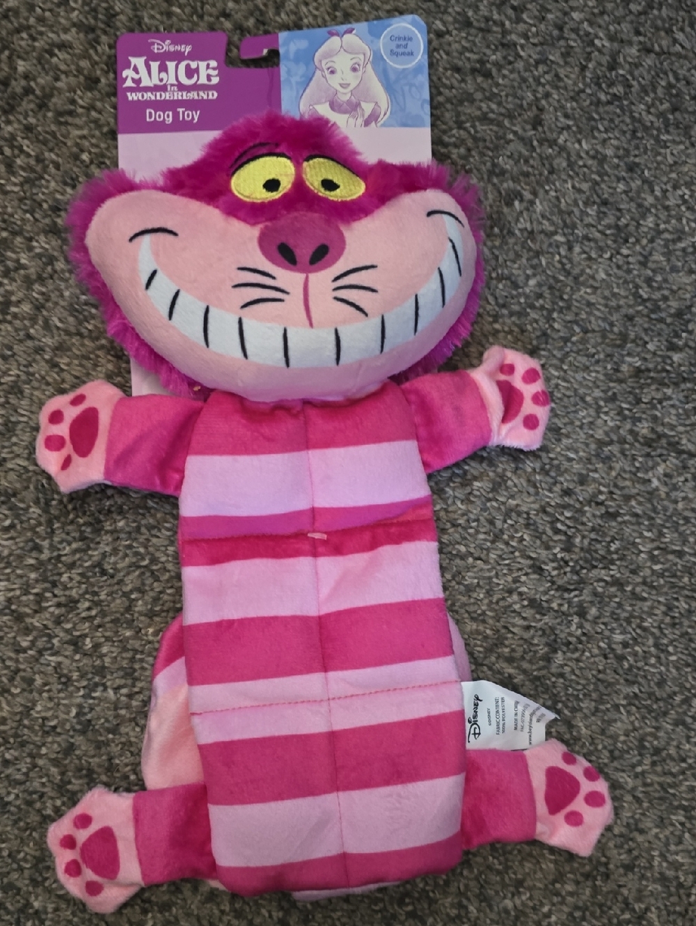 Disney Alice in Wonderland Pink Cheshire Cat Plush Kids Toy